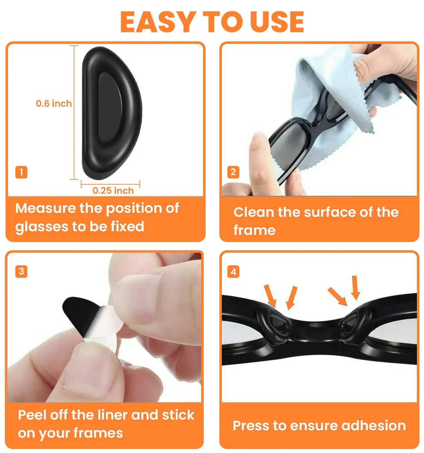 GripFit™ Eyeglass Nose Pads