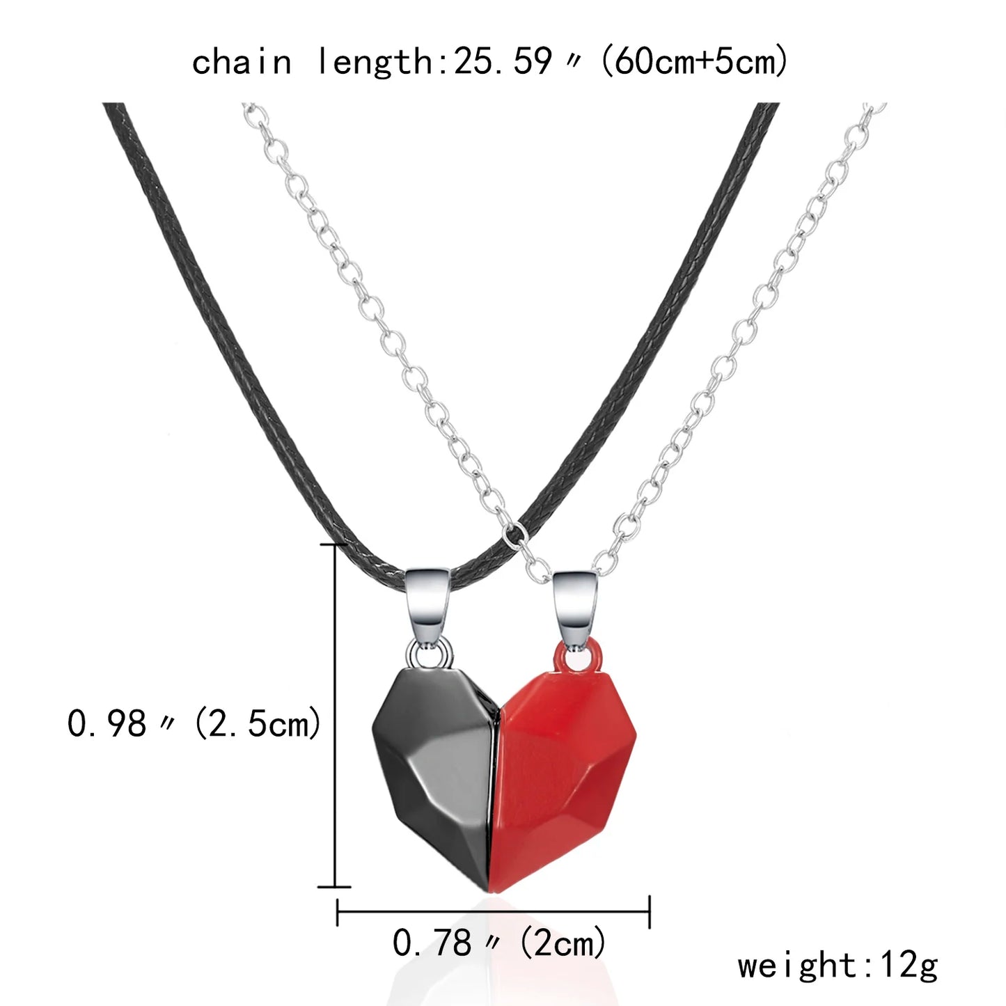 Magnetic Heart Couple Necklace