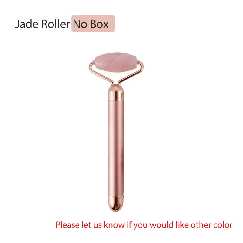 3-in-1 Vibrating Jade Roller & Eye Press Set: Electric Facial Massager